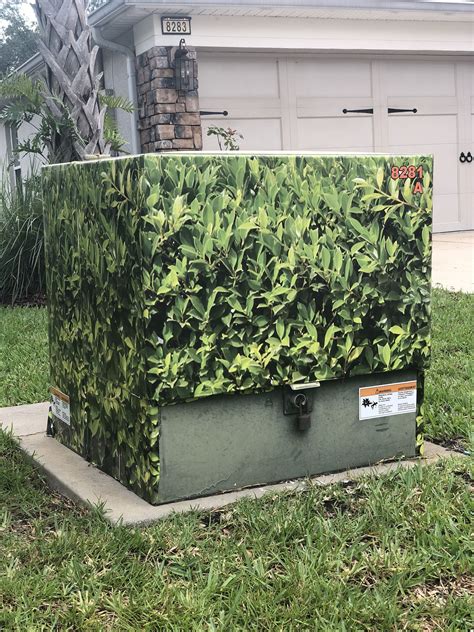 electrical box wrap|landscaping to cover utility boxes.